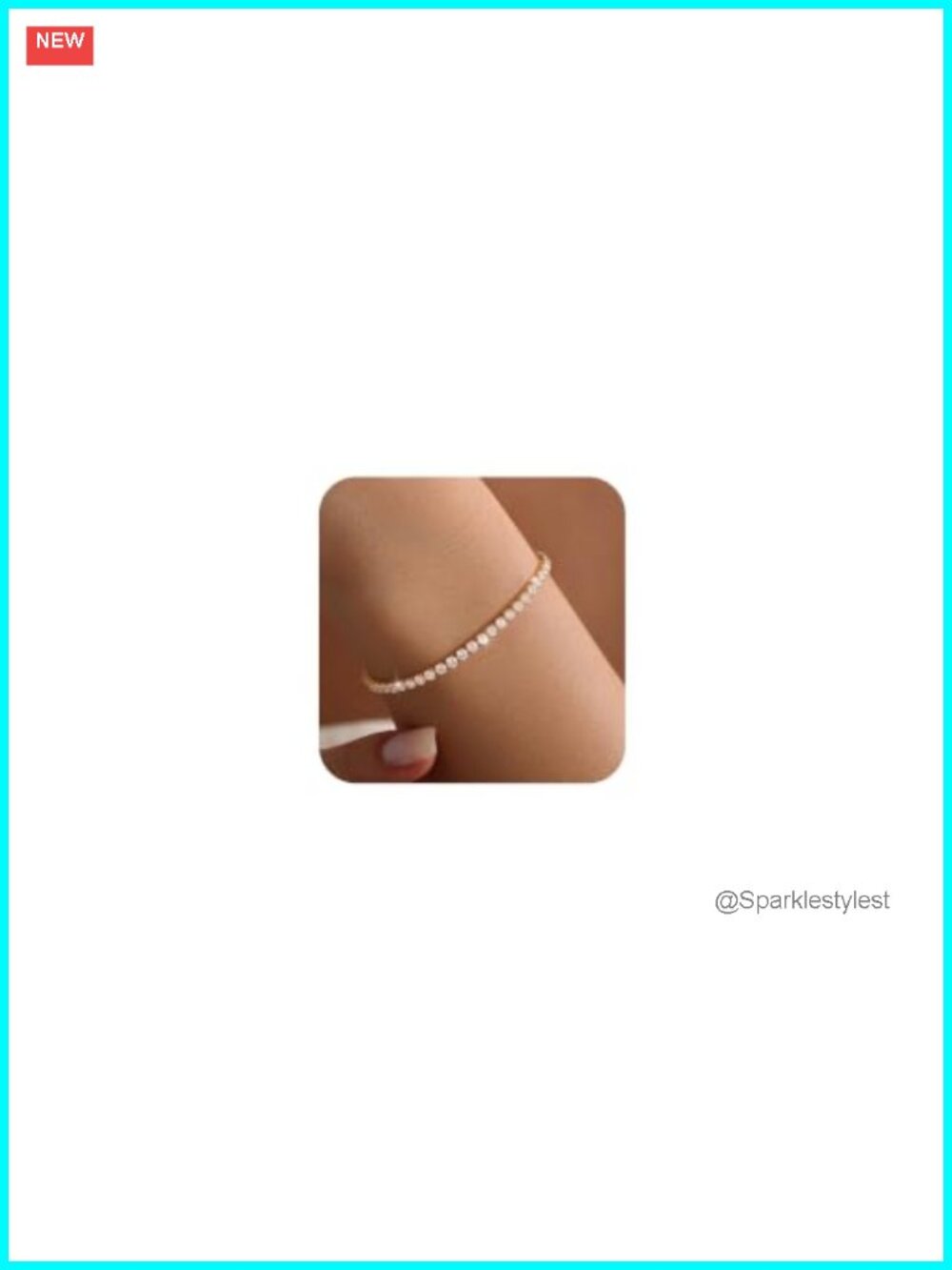 14K Gold Plated 3mm Cubic Zirconia Tennis Bracelet Fold-Over Clasp